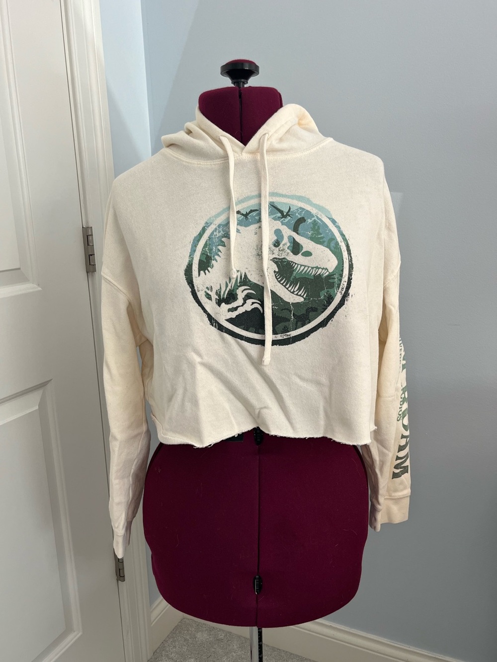 Jurassic Park Cropped Hoodie